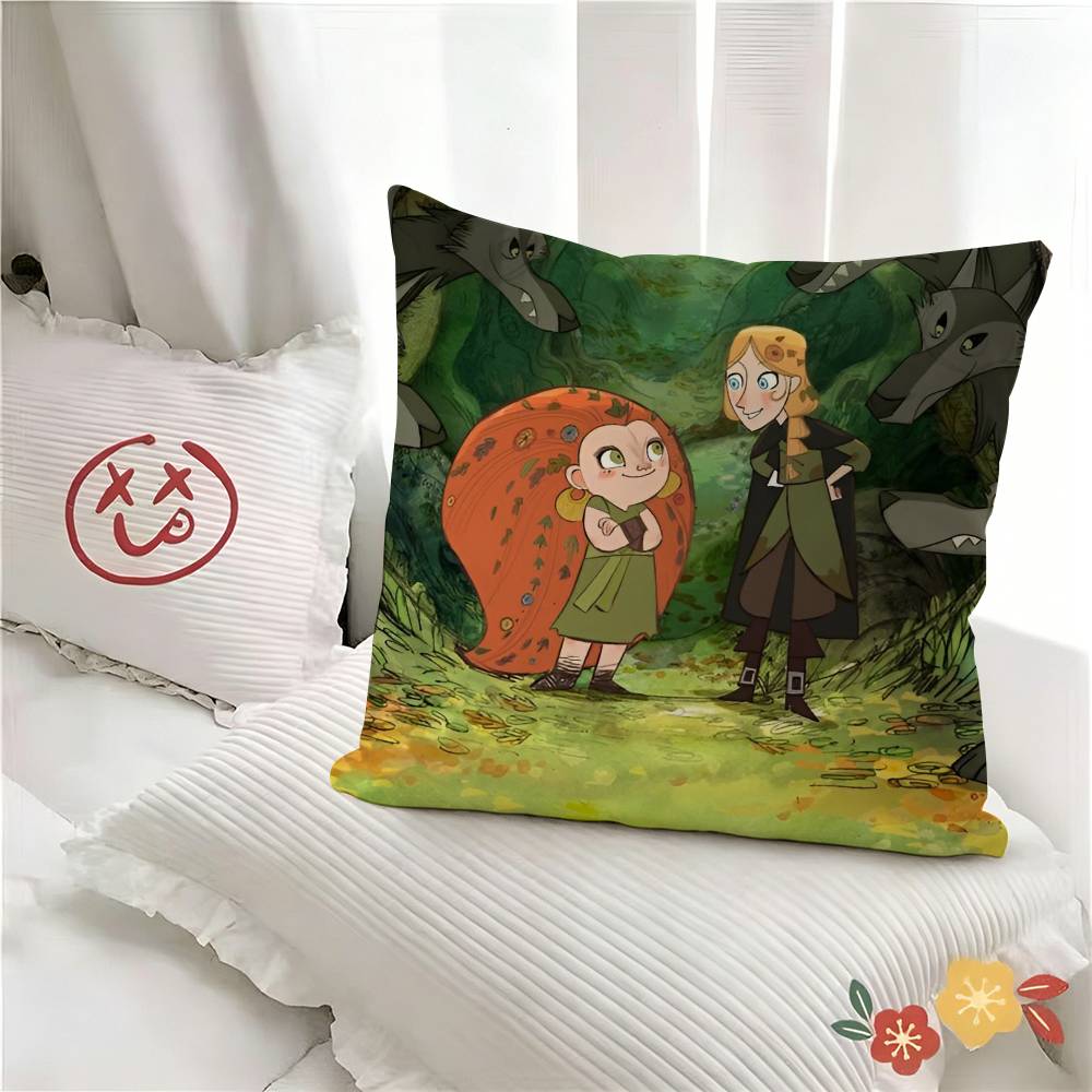 pc Ireland Movie WWolfwalkers Pillow Case Fashion Square Pillowcase Bedroom Sofa Room Ins Decoration Leisure