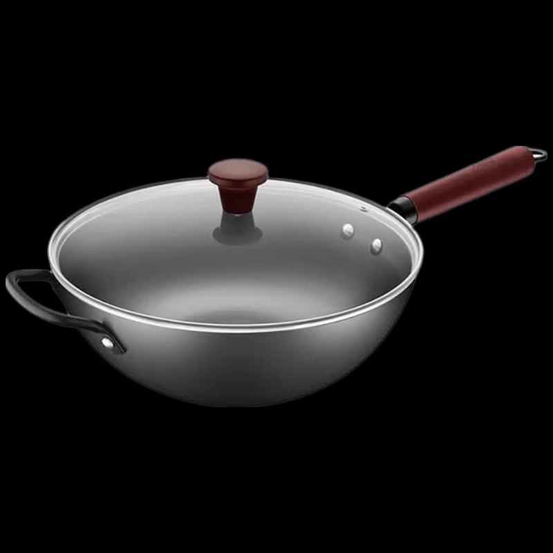 ASD 34cm Uncoated Refined Iron Wok