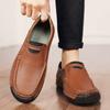 Stora storlekar herrskor 2025 nya handgjorda läderloafers herrskor med en pedal mjuk sula mössskor 464748