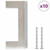 VidaXL Cabinet Handles 10 Pcs, Cupboard Handles, T-Shaped Handles Kitchen Home Interior, Silver 64 Mm Steel 155380
