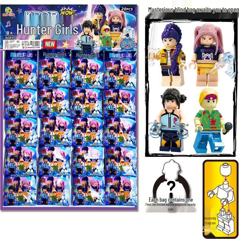 Фигурки-конструкторы  Охотник на демонов K-Pop звезда  - Слепые пакеты, совместимые с Lego