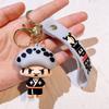 1/6 Piece One Piece Wano Country Q Edition 3D Silicone Keychain Set Luffy Joe Barcelona Bauthorpe Anime Character Bag Pendant