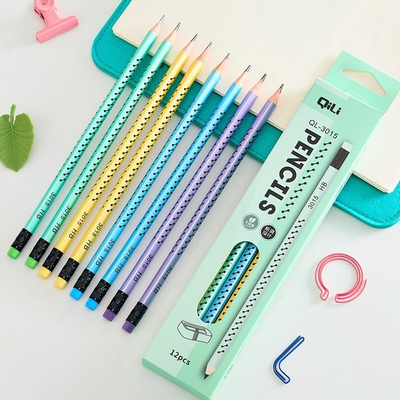 12 HB wooden pencils 12pcs разноцветный