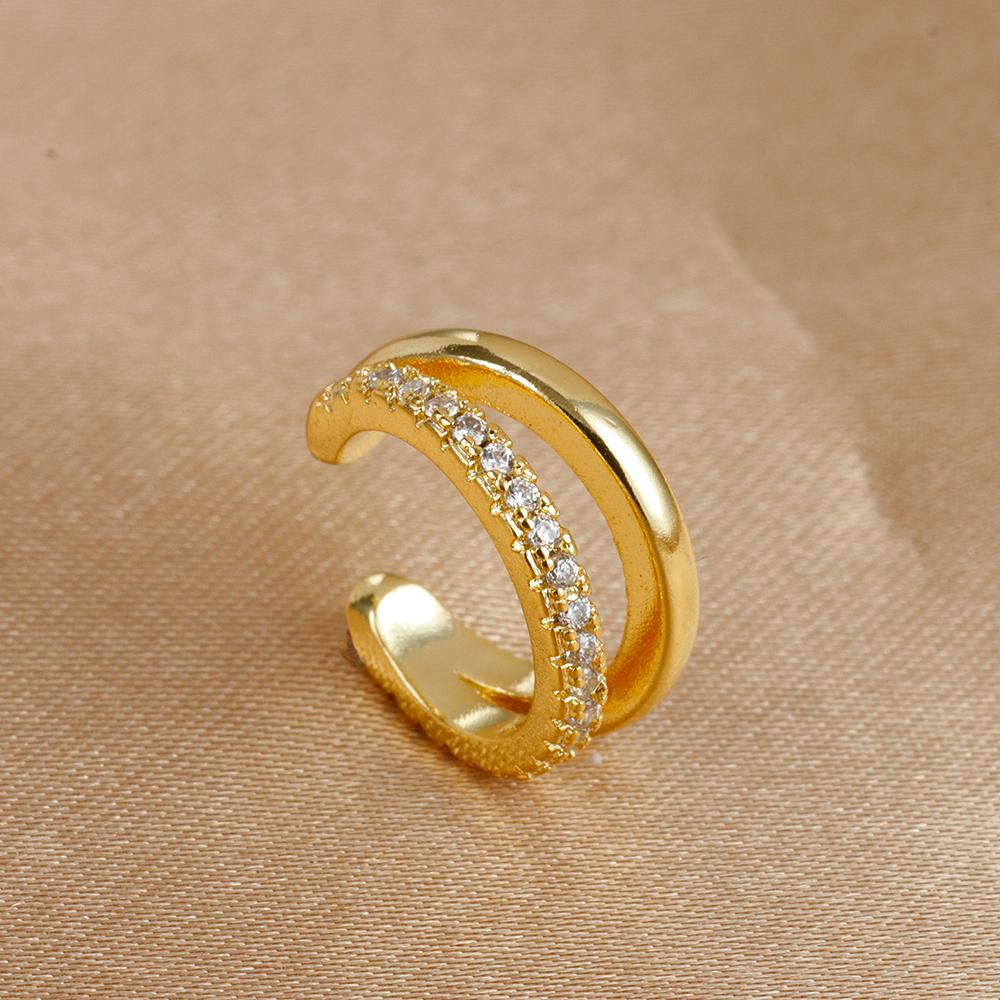 1PC Stainless Steel Zircon Clip Earrings Female Buckle Ear Cuff No Piercings Fake Cartilage Ear for Women Fashion Jewelry