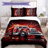 Truck Driver 3pcs Bedding Set Duvet Cover Closure Includes 1 Duvet Cover & 2 Pillowcases for All Seasons Bedroom Home Dorm Decor