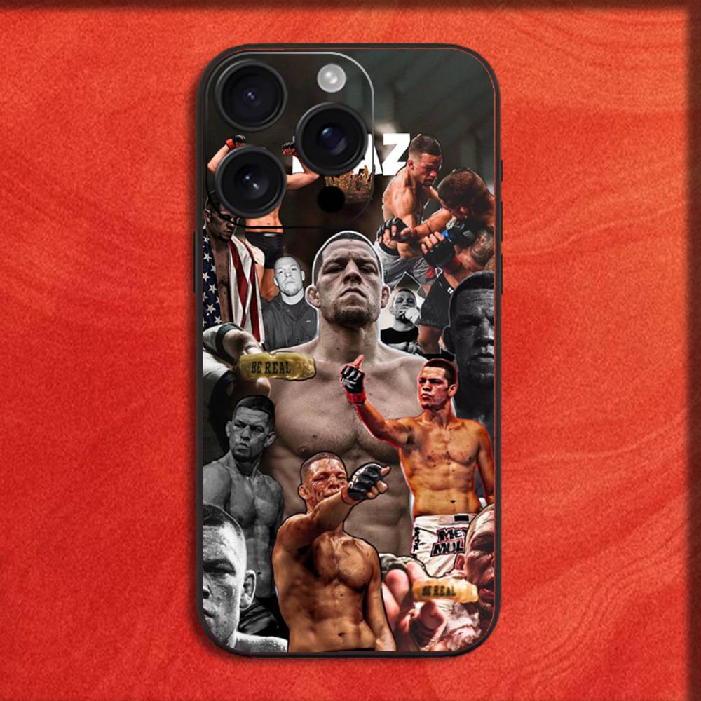 N-Nate D-Diaz Phone Case For iPhone 16,15,14,13,12,11,Pro,XS,Max,XR,Plus,E,Mini Black Shockproof Cover