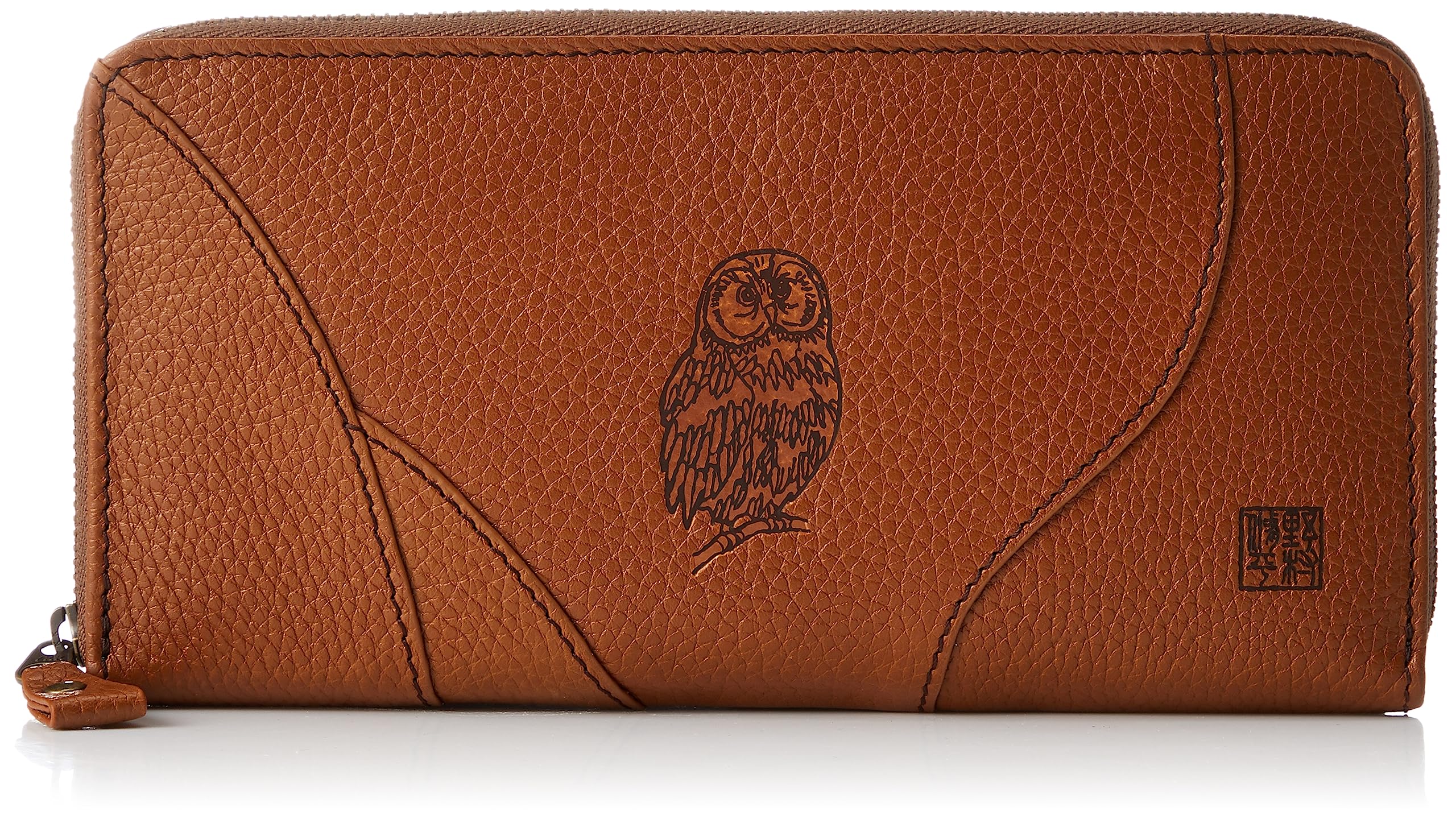 

[Nomura Shuhei] Owl Long Wallet Zipper Cowhide Leather Nadaya No.80251 Camel