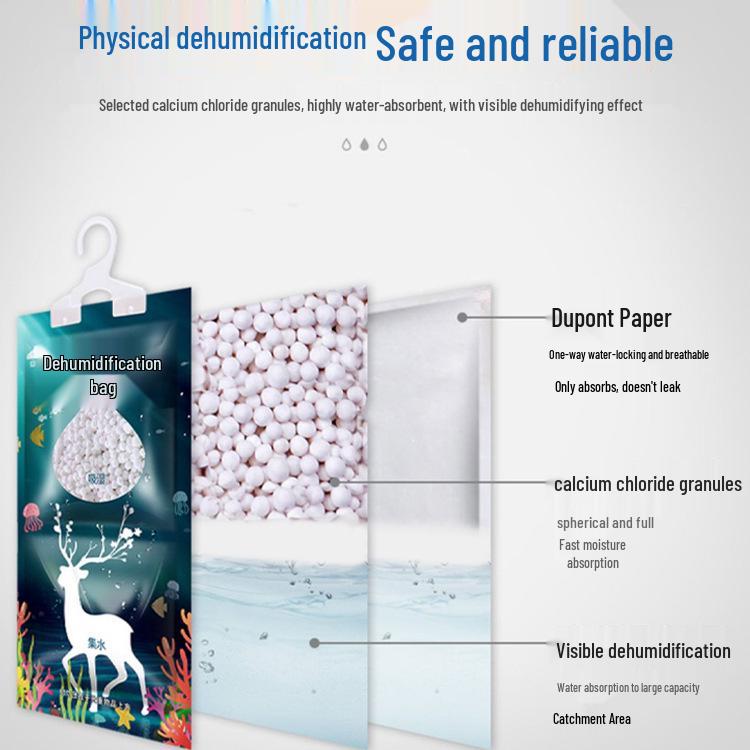 Hangable Anti-Mold Moisture Absorbing Dehumidifier Bag for Wardrobes