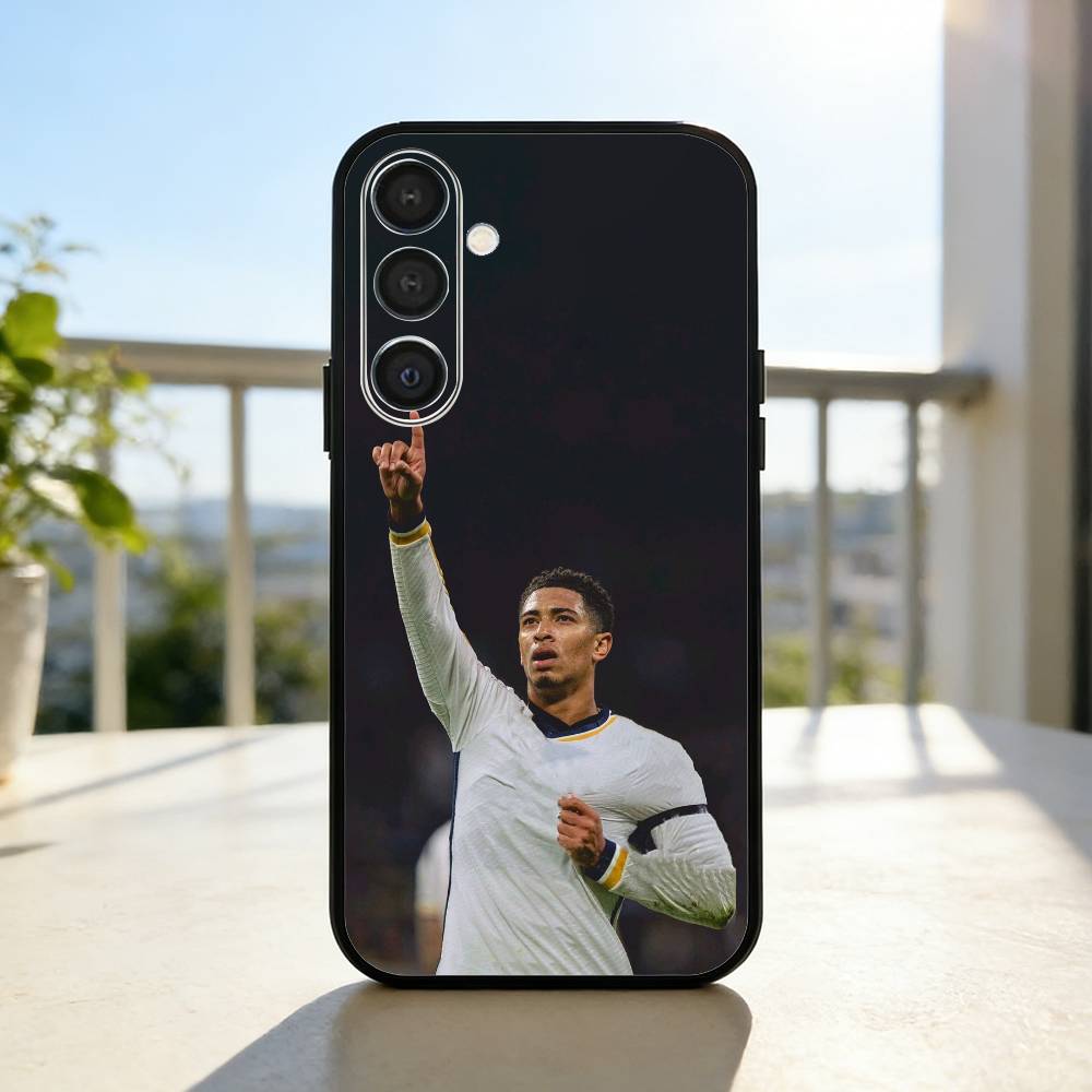 J-Jude Football B-Bellinghams Phone Case For Samsung A73,72,71,53,52,51,22,91,80, Soft Black Cover