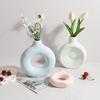 Hollow Out Silicone Vase Mold Oval Stripe Gypsum Mold Decorative Flower Pot Mold  DIY Crafts