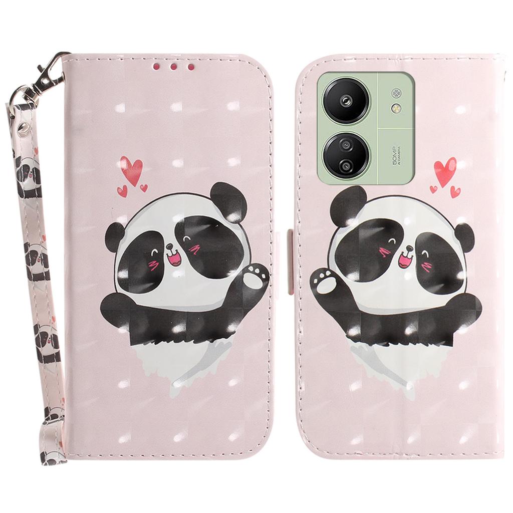 For Xiaomi Redmi 13C 4G/13C 5G/Poco C65 4G/Poco M6 5G/13R 5G Cell Phone Case 3D Pattern Wallet Cover