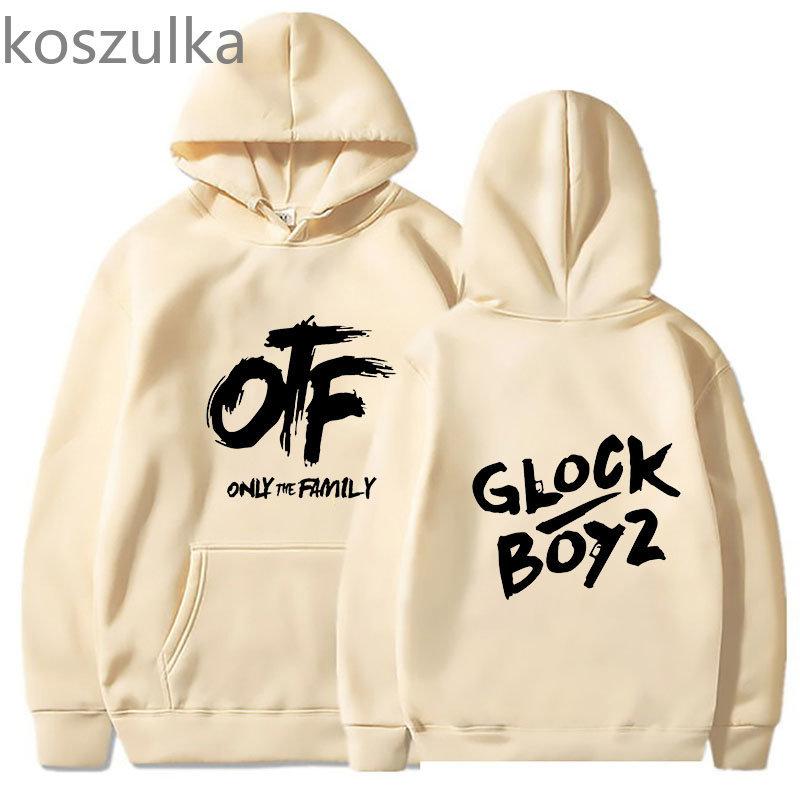 OTF letter print men's hoodie street style men and women couples universal adult autumn and winter comic pattern