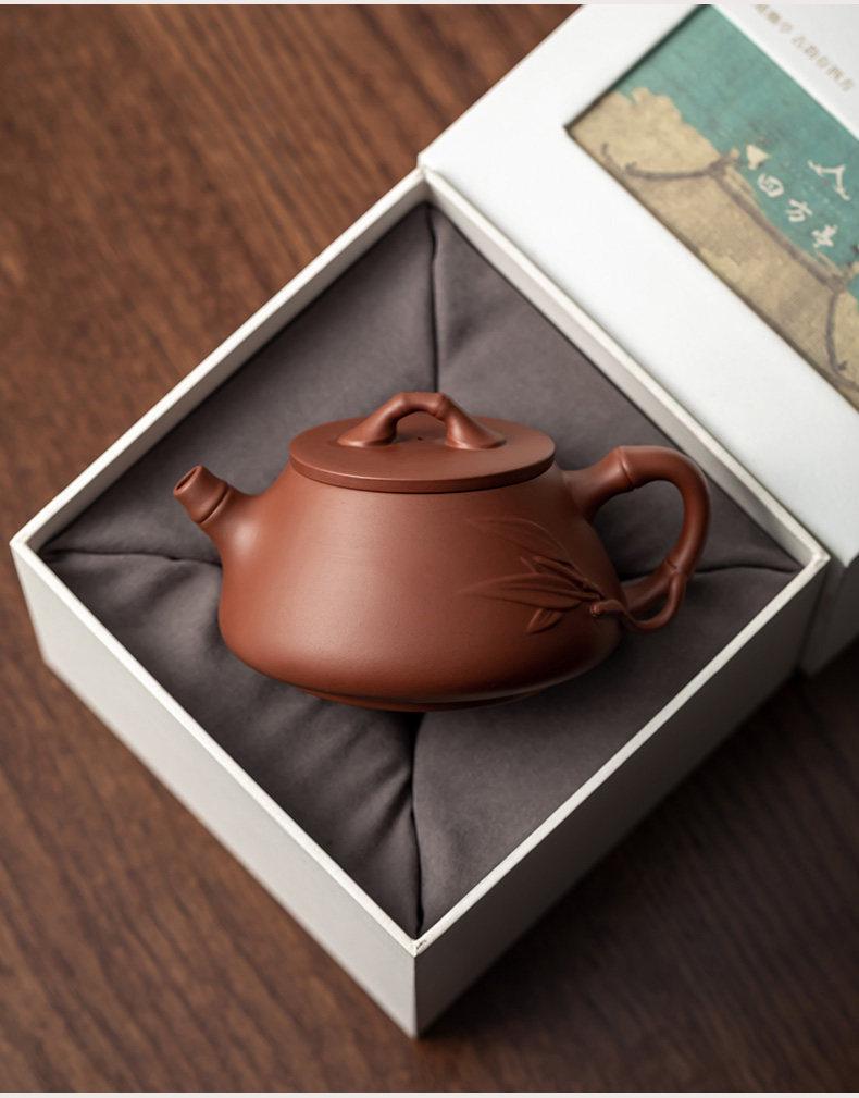 Handmade Yixing Zisha Shi Piao Teapot for Gongfu Tea, Single-Person Use, High-End Artist Design