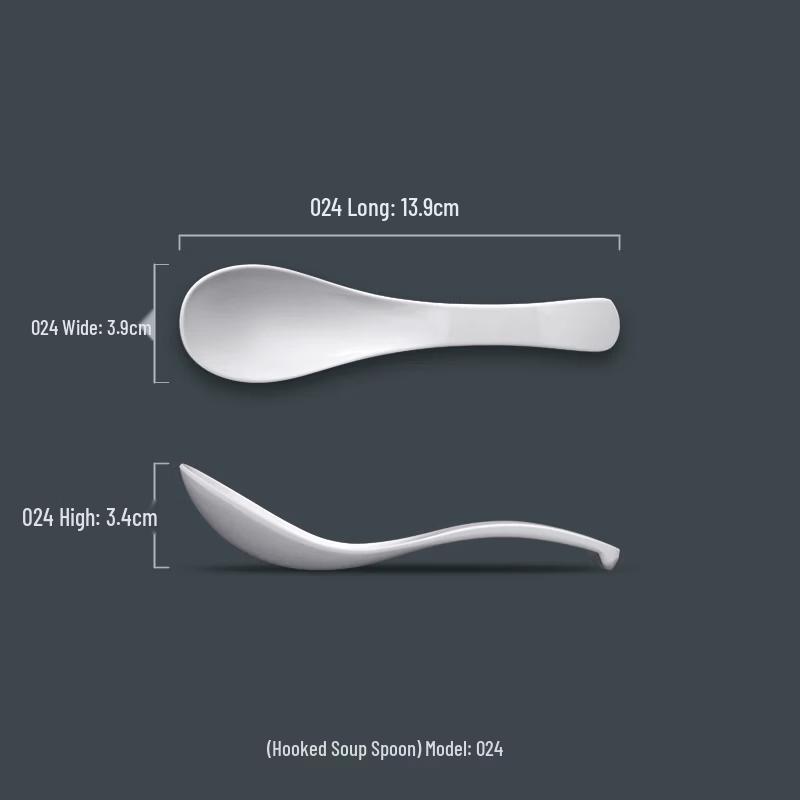 White Melamine Spoons