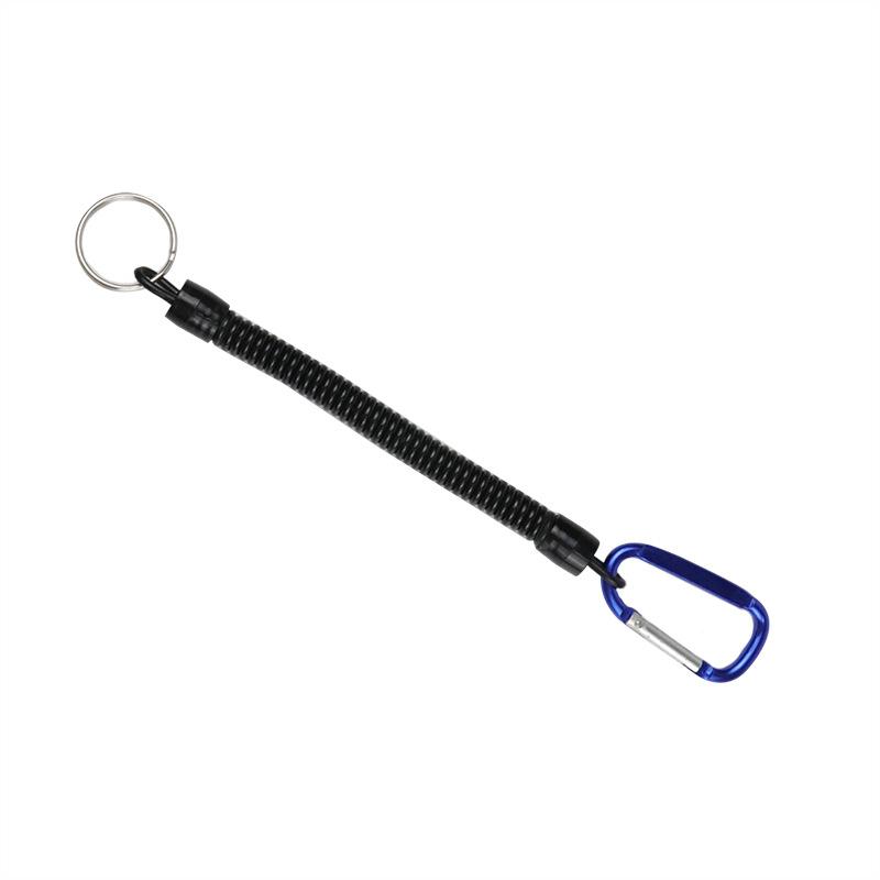 1PC Tactical Retractable Spring Elastic Rope Security Gear Tool Hiking Camping Anti-lost Phone Keychain Fishing Lanyards Outdoor