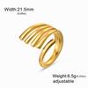 Stainless Steel Gold Color Geometric Open Ring Fashion Minimalist Finger Rings Wedding Party Jewelry Gift Wholesale