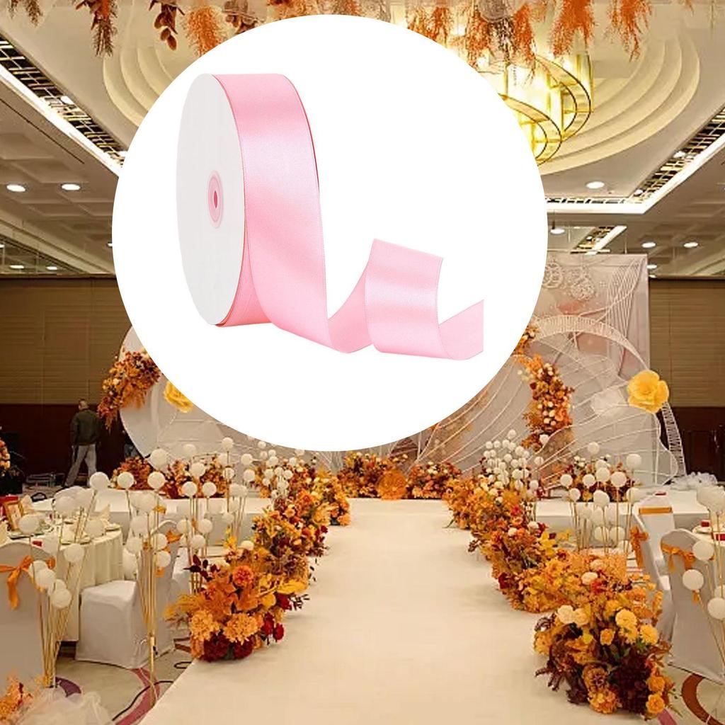 Solid Ribbons Roll 100Yards Wide Satin Ribbon for Floral Bouquet Hair Bows Making Valentine's Day