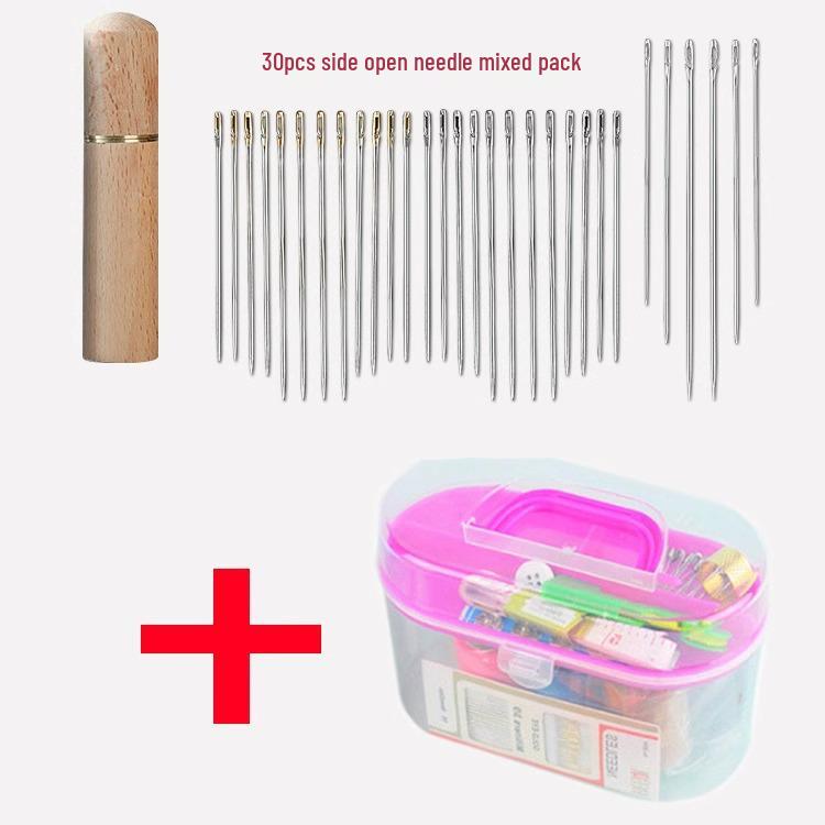 Easy-Thread Sewing Needles for Seniors & Visually Impaired - Ideal for Quilts, Comes with Needle and Thread Box
