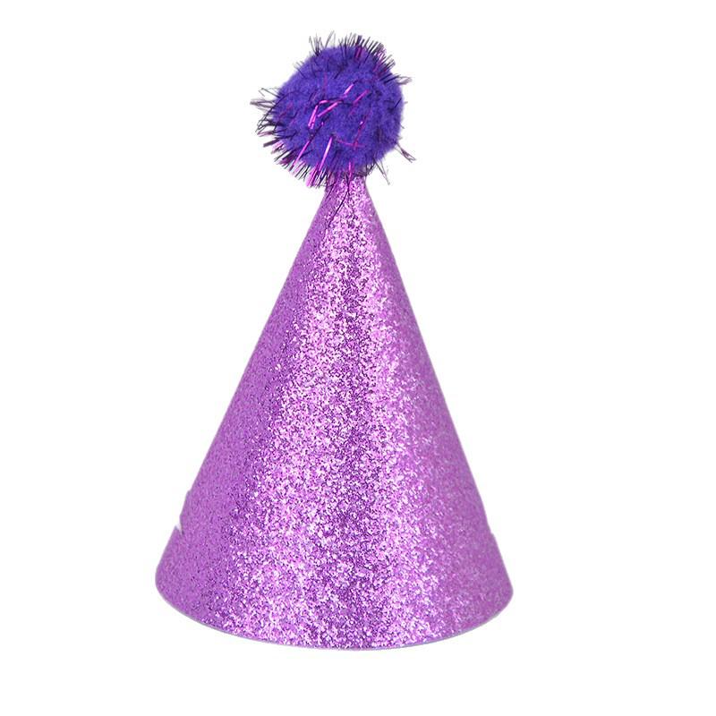 Sparkly Sequin Macaron Glitter Birthday Cone Party Hat