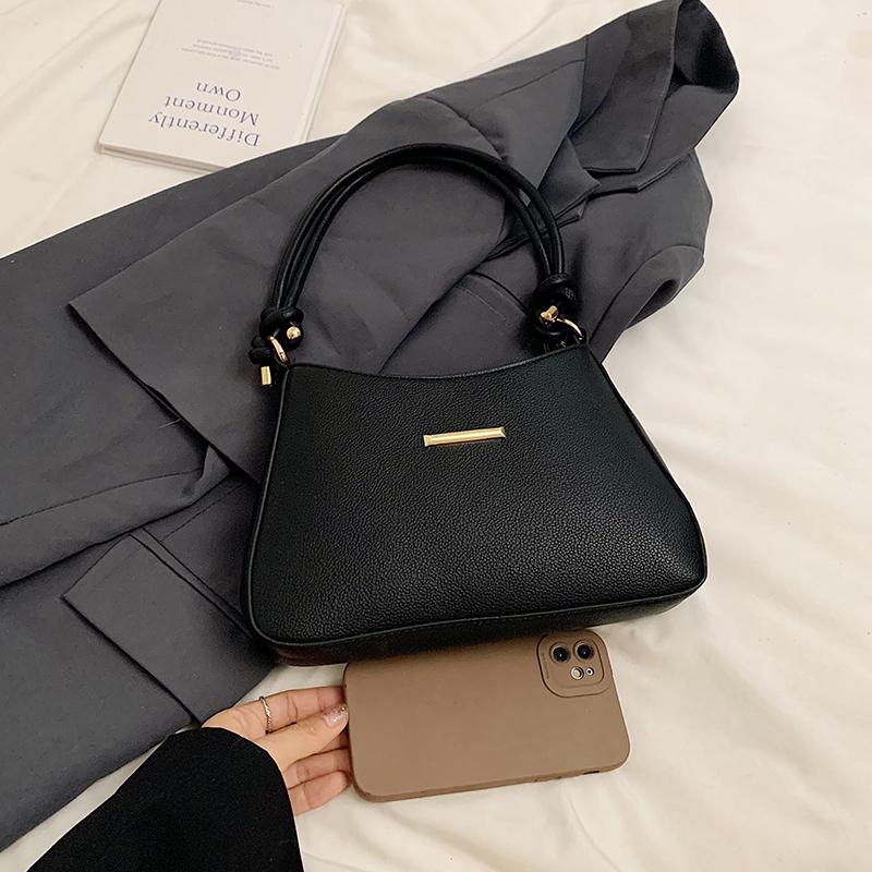 Solid Color Shoulder Bag for Women, Fashionable Crossbody Bag That Can Hold Mobile Phone