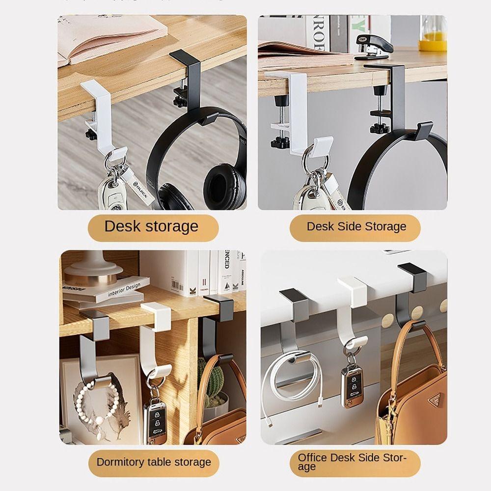 Backpack Storage Desk Edge Hook Hanging Purse Holder Portable Bag Hook  For Student Office