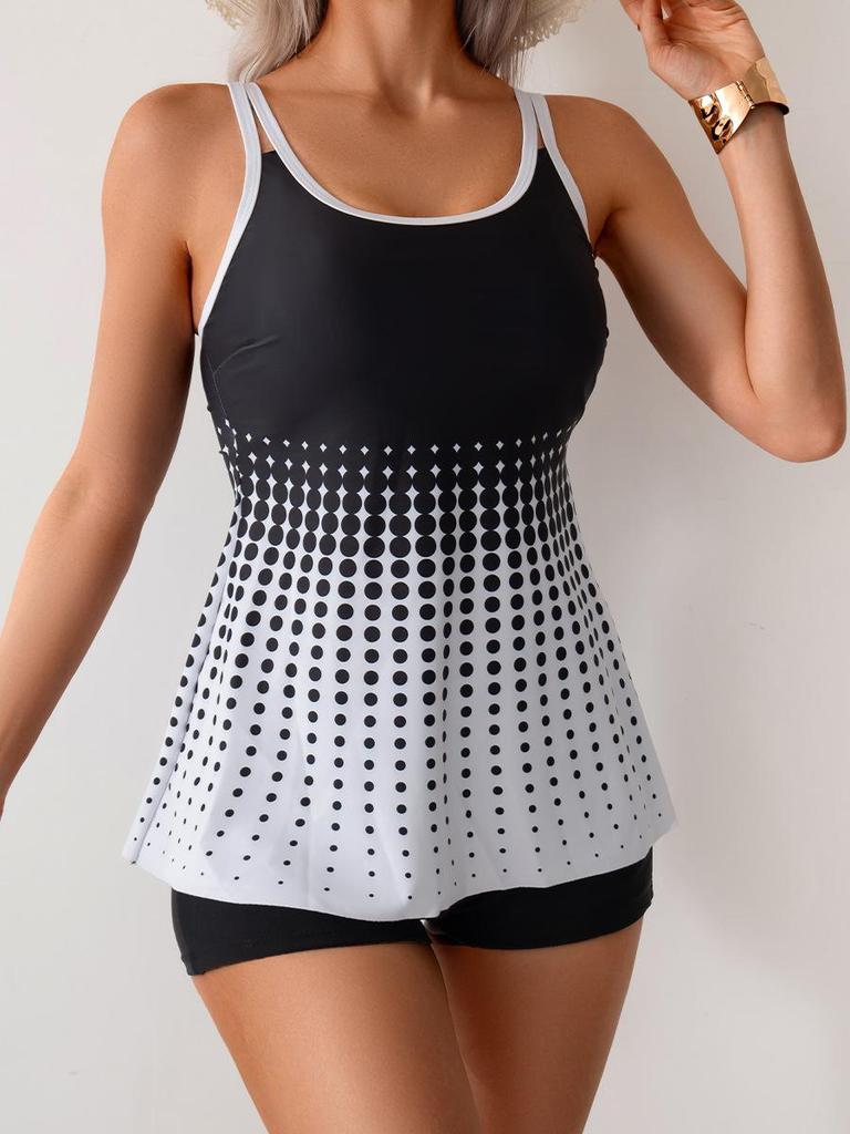 Strandurlaub Badeanzug Geteilter Badeanzug Damen Bademode Sexy Bikini Tankini Flache Vorderseite Badehose Feine Nähte In Einer Vielzahl von Farben Strandbekleidung