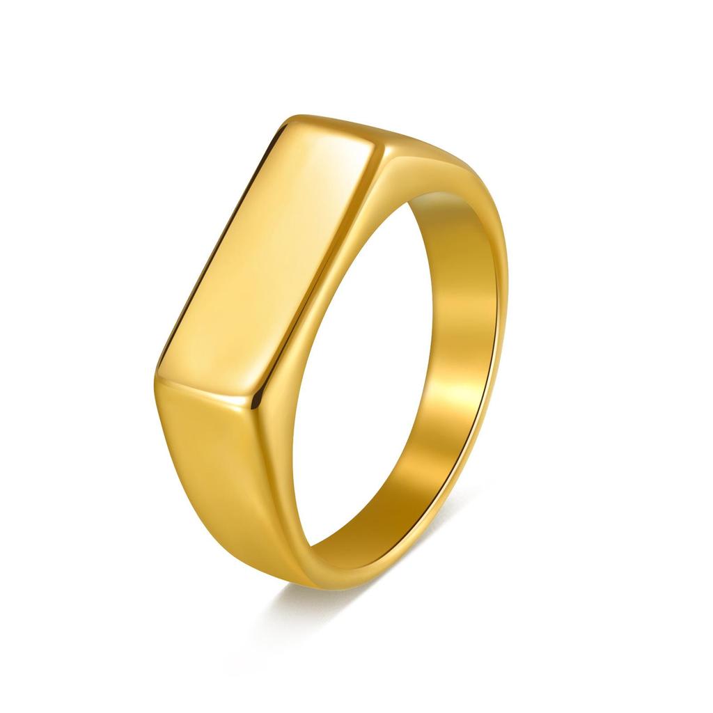Cross-border Hot Sale Square Hammered Texture Ring Set: Simple Daily Commute & Outdoor Sports Finger Rings