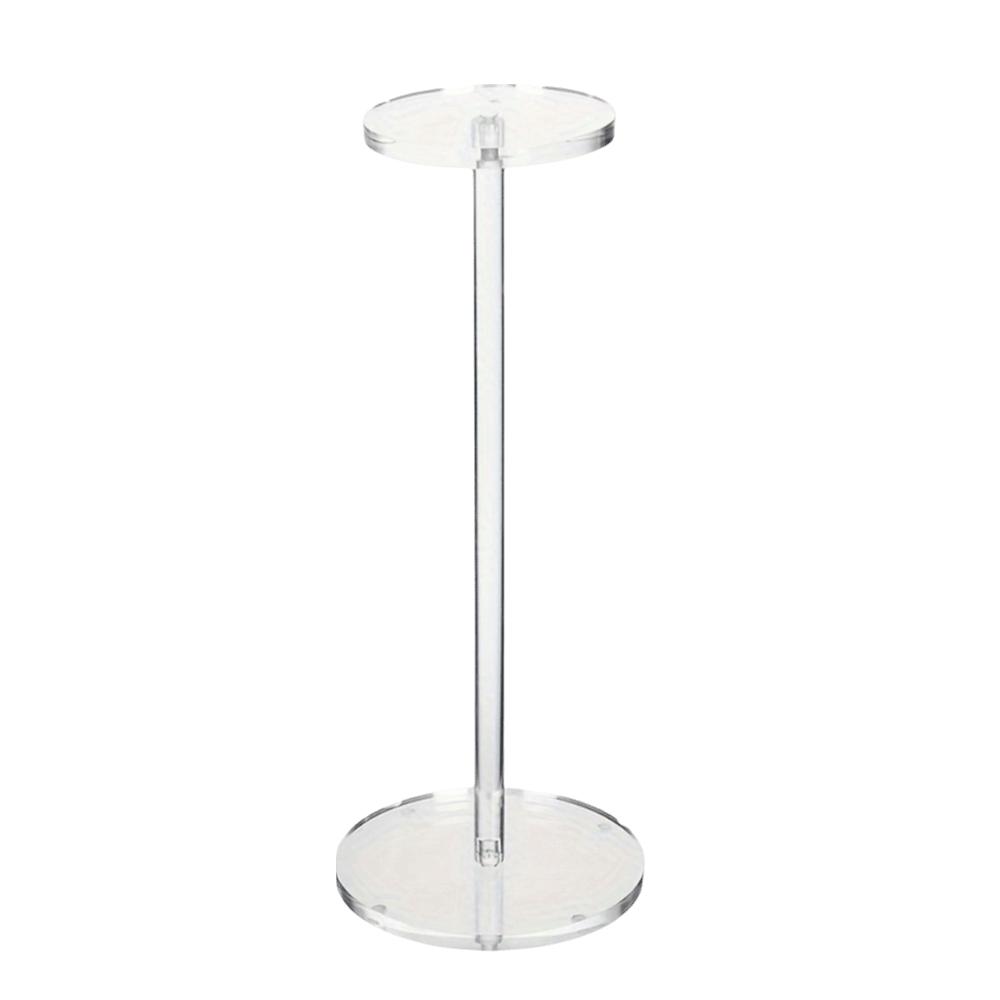 Round Hat & Wig Display Stand Acrylic Freestanding Plastic Shelf Desktop Storage Rack Wig Showcase