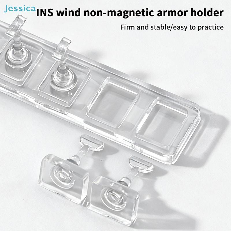 Transparent Acrylic Nail Display Stand Mannequin Holder for Press On Nails Without Magnet Training Base