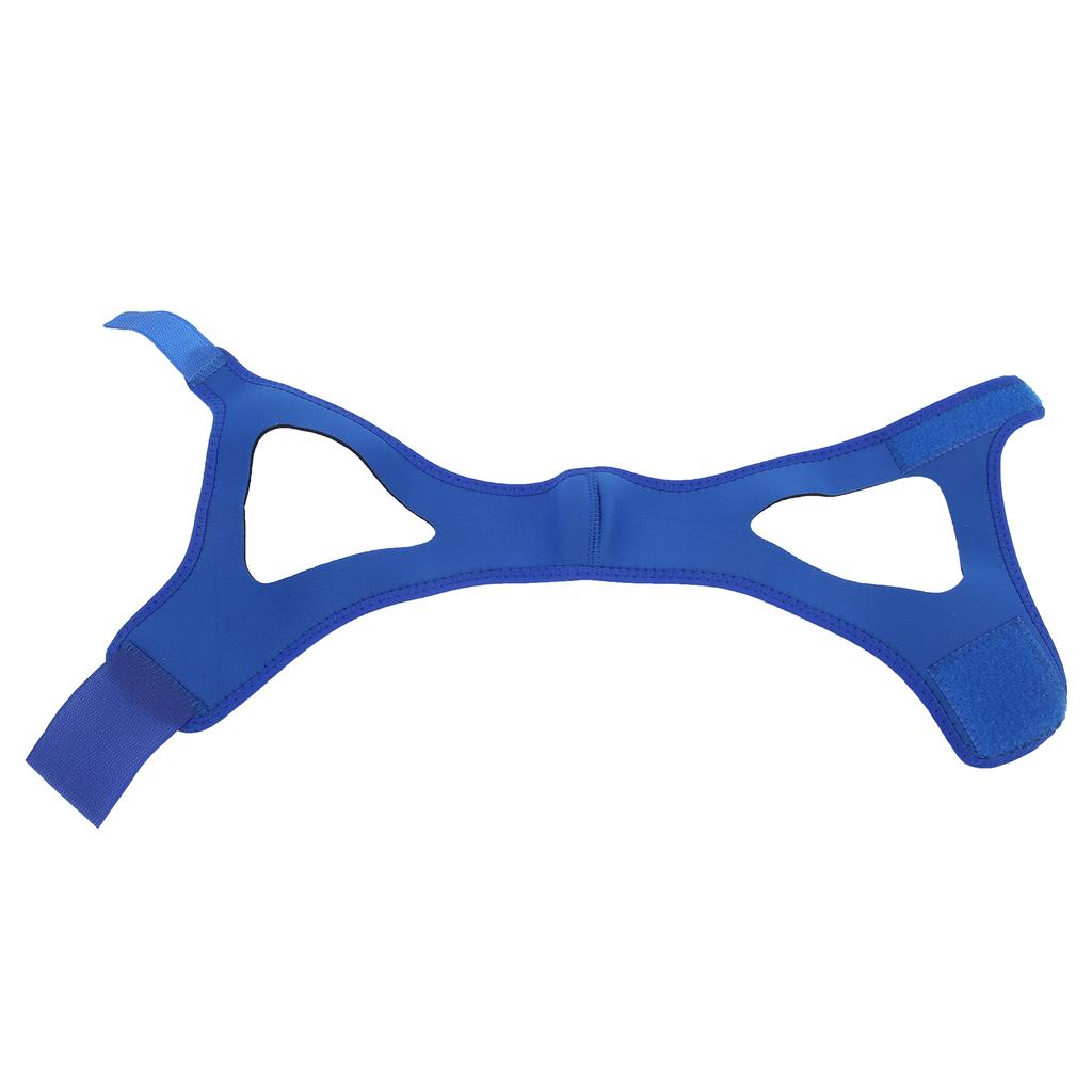 Curea de bărbie anti-sforăit, reglabilă, respirabilă, curea pentru oprirea sforăitului, centură de susținere a maxilarului(albastru )