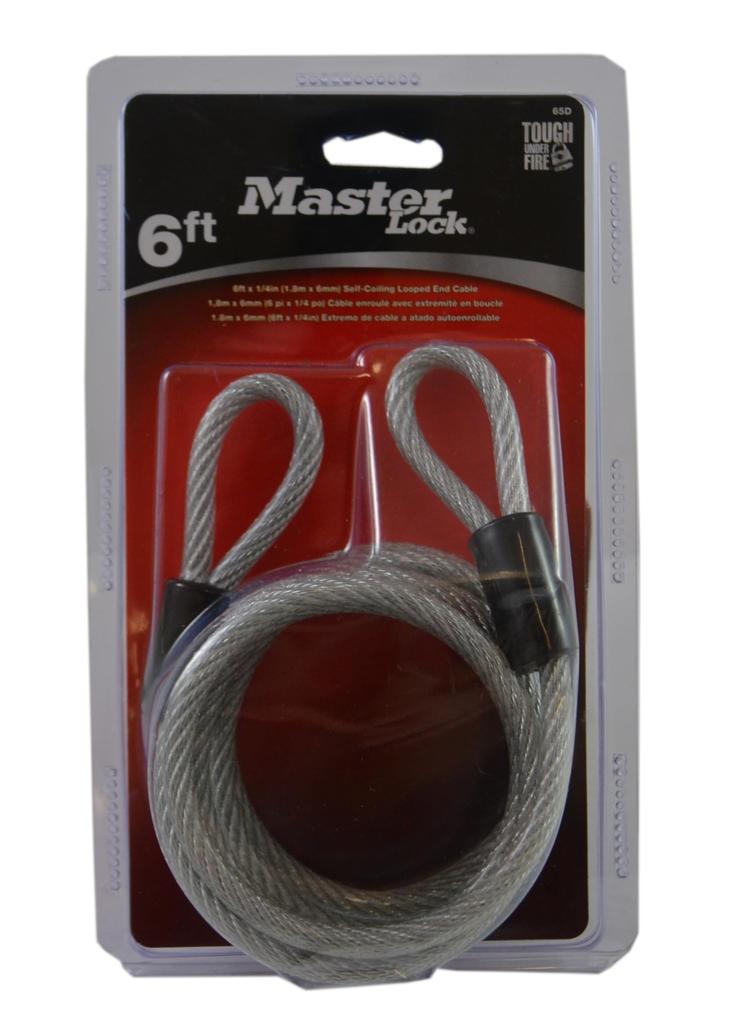 Master Cable For Bicycle CABLE Lock65DSelf-Coiling Lock-6' SELF-COILING (item)