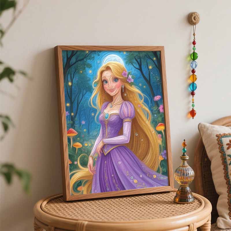 Disney Rapunzel Oil Paint by Numbers Painting Kit Hand Painted Home Decor Gift