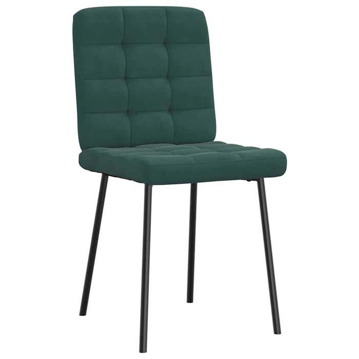 VidaXL Chaises à manger lot de 2 Vert foncé Velours 4101082