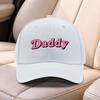 Daddy Letter Print Baseball Cap For Men Women Adjustable Lightweight Duckbill Hat For Weddings Parties Sports Fishing