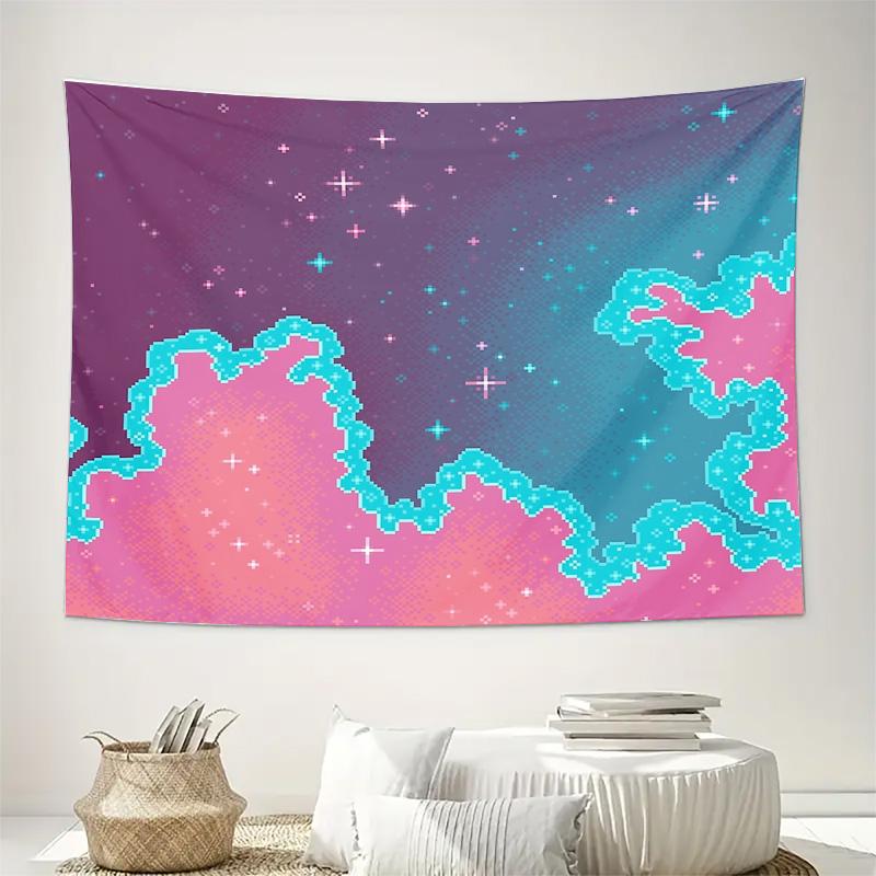 Ästhetischer Wandbehang Galaxie Raumdekor Boho Wandkunst Nebel Kulisse Weltraum Dekoration Himmlische Vibes Trippy Wandteppich Schlafzimmer Wand