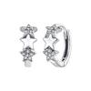 WOSTU 925 Sterling Silver Stackable Star Huggies Earrings Lady Minimalist Starry Ear Hoops Jewelry Gift for Party Date Night