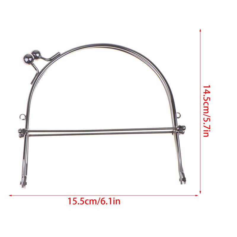 15cm Handtas Clutch Frame Metalen Frame Kussensluiting Tas Portemonnee Handvat Handtas Portemonnee Schroefbeugels Doe-het-zelf Tas Accessoires