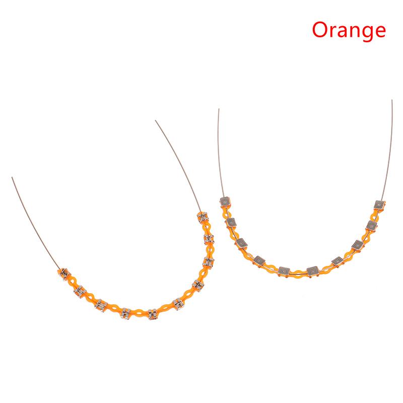 2Pcs/Pack Colorful Hook Temporary Tooth Decoration With Metal Wires Metal Bracket Orthodontic Ligature Ties Dental Decorations