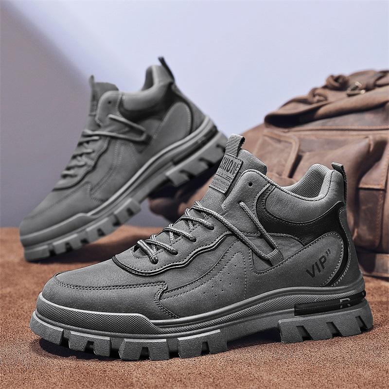Men's casual boots soft sole anti slip Four Seasons work outdoor boots student sports boots fashion youth versatile trendy boots