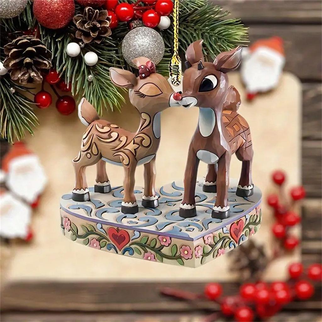Deer Christmas Ornaments, Car Rearview Mirror Pendants, Backpack Pendants, Suitable For The Whole Family