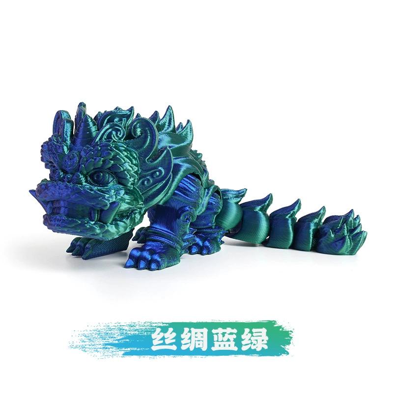 3d Figures Lion Miniature Funny Ornament Decoration Chinese Lion Dance Model Joint Movable Figurine Home Decor Craft