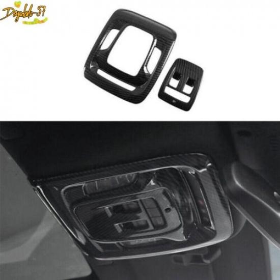 For Cadillac CT4 CT4-V -23 Carbon Fiber Front Reading Light Frame Trim 2X