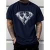 New Summer Men's Fashion T-shirt Personality Simple Pattern Printed Men's T-shirt Top