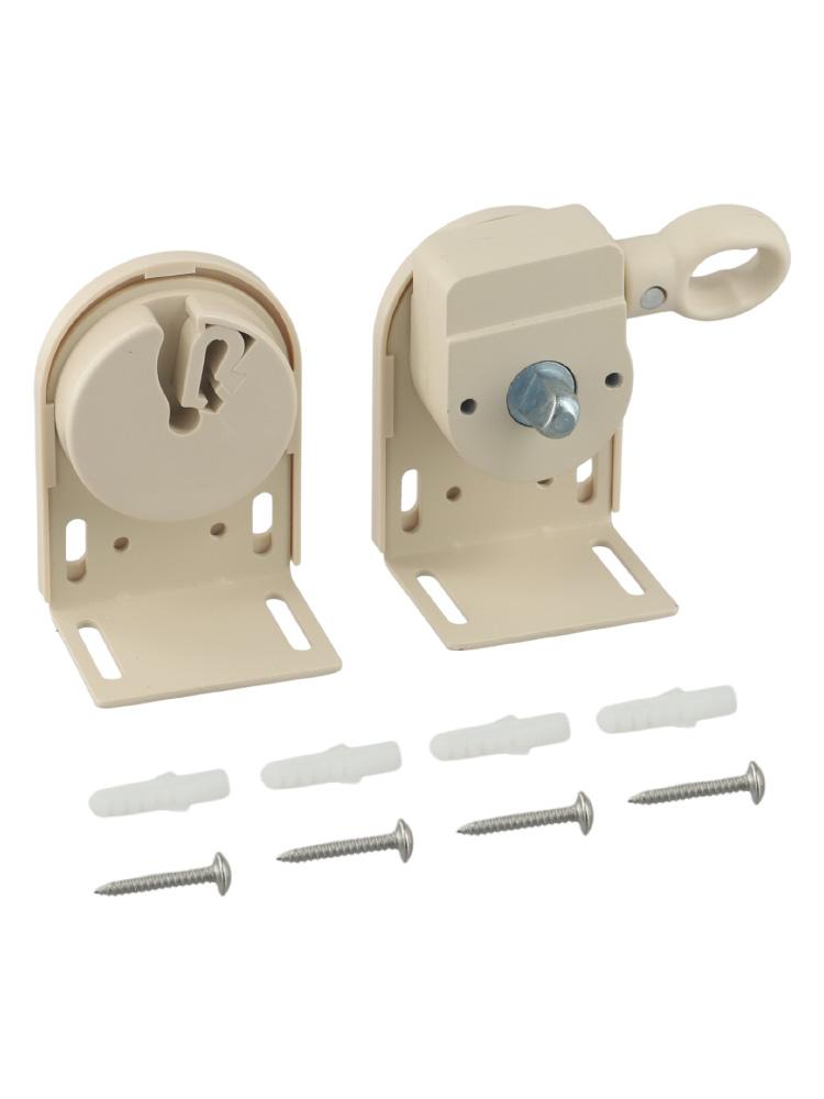 Кронштейны для крепления солнцезащитных штор для большинства наружных рулонных штор Широкая совместимость 1 пара Бежевый Черный Простая установка бежевый