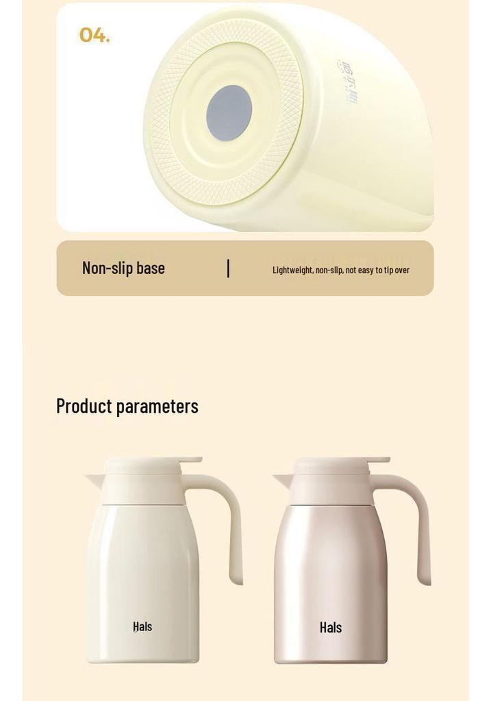 Genuine Hass Large Capacity Stainless Steel Thermos Flask for Dorm or Office