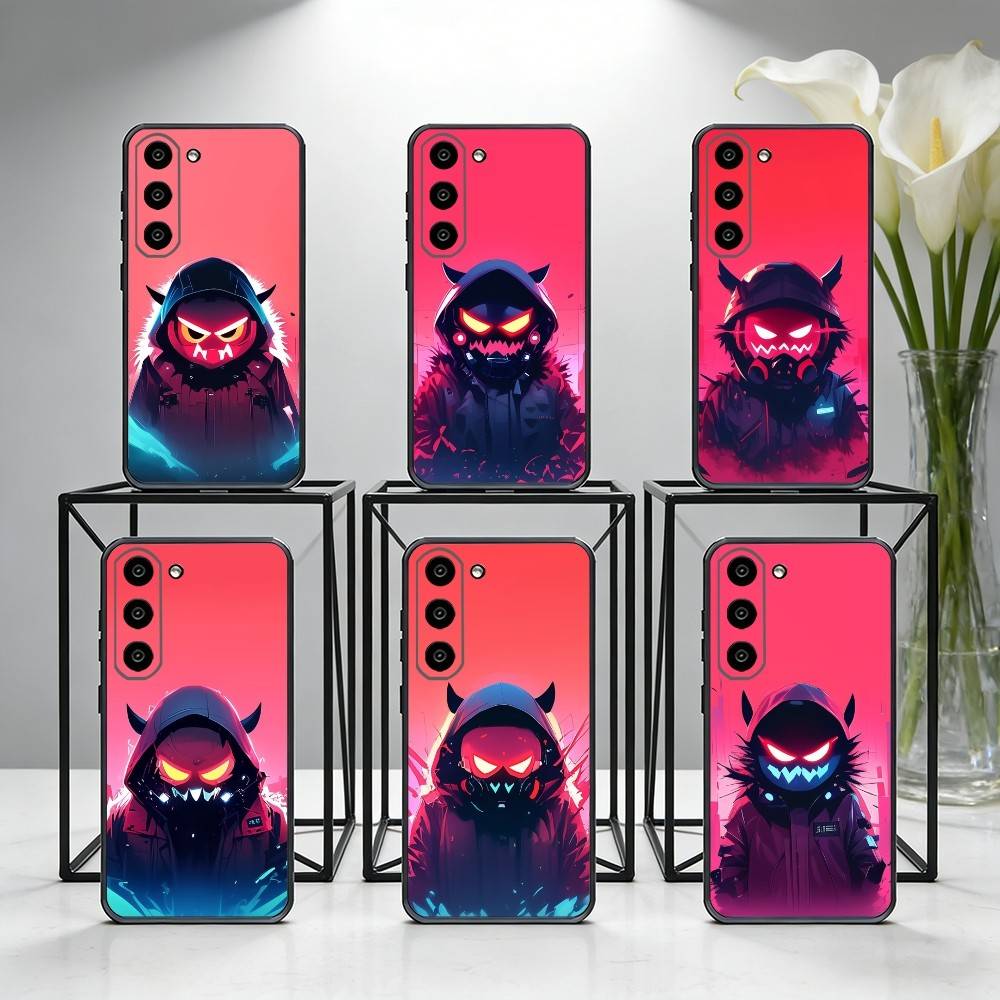 Cool Masked Guy Phone Case For Samsung Galaxy A73,A72,A71,A70,A53,A52,A51,Others Soft Black Cover