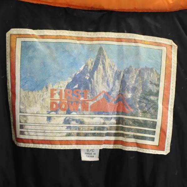 FIRSTDOWN Down jacket S Black x orange Men's Used