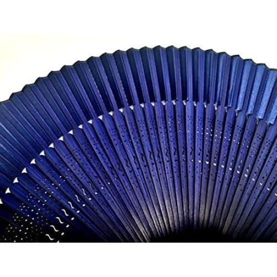 Aochiku Kyodo Plain Fan with fan bag Aochiku Blue bone bamboo 23cm
