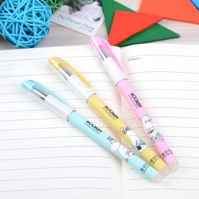 Juego de 13 Uds de bonito bolígrafo de Gel de 0,5mm, mango lavable borrable, varilla de recambio de bolígrafo borrable, tinta azul y negra, útiles de escritura para oficina y escuela