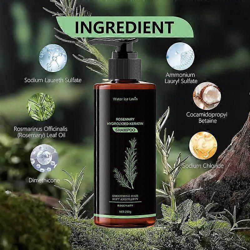 Organic Rosemary Hair Growth Shampoo for Women Men-Natural Thickening & Strengthening Shampoo for Thinning Hair & Hair Loss, 250g